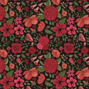 Ditsy Floral Cherries pattern design